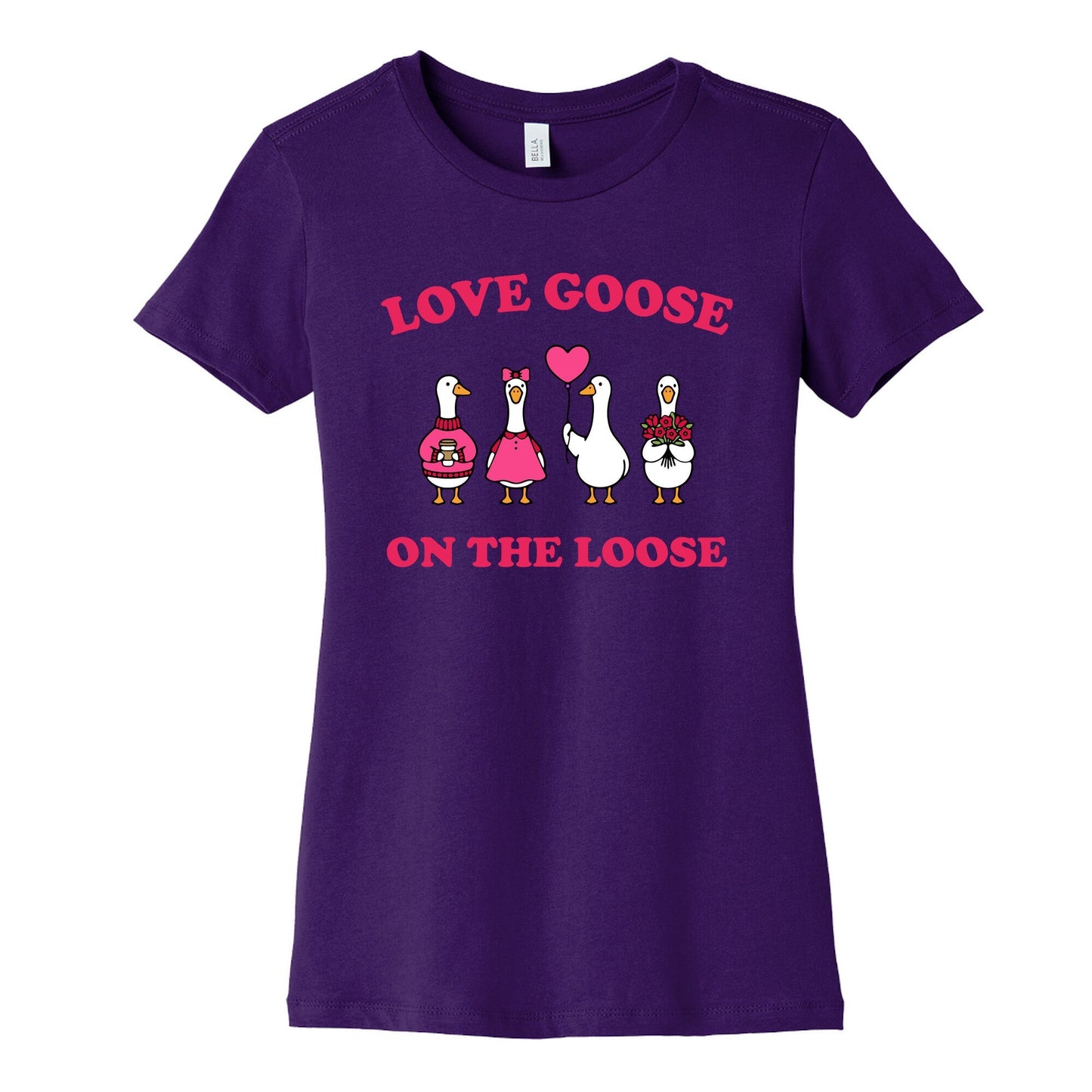 Love Goose On The Loose Womens Cotton Tee