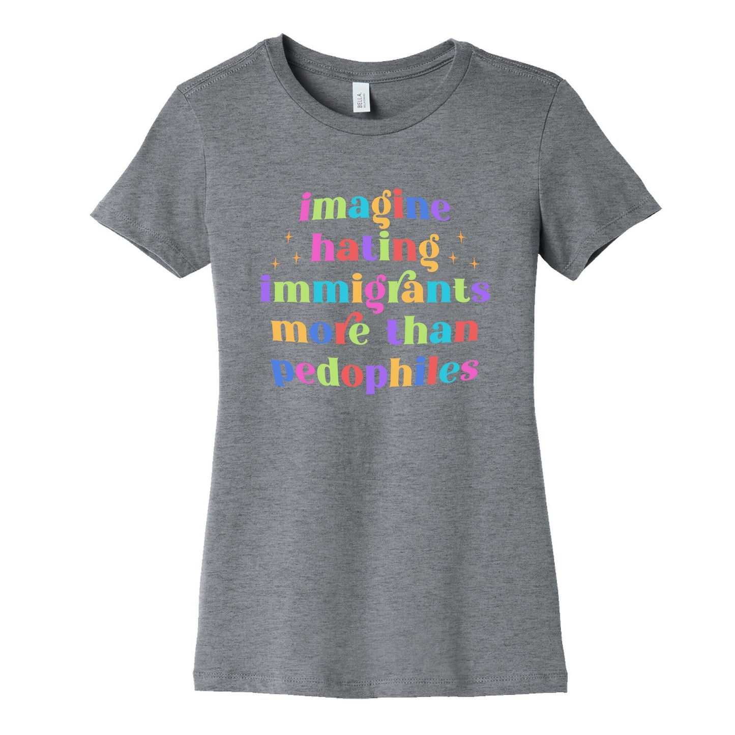 Imagine Hating Immigrants Womens Cotton Tee