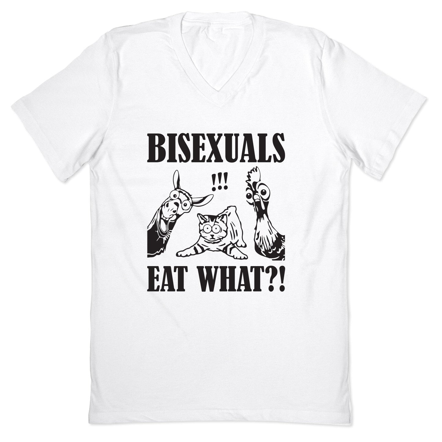 Bisexuals Eat What?! V-Neck