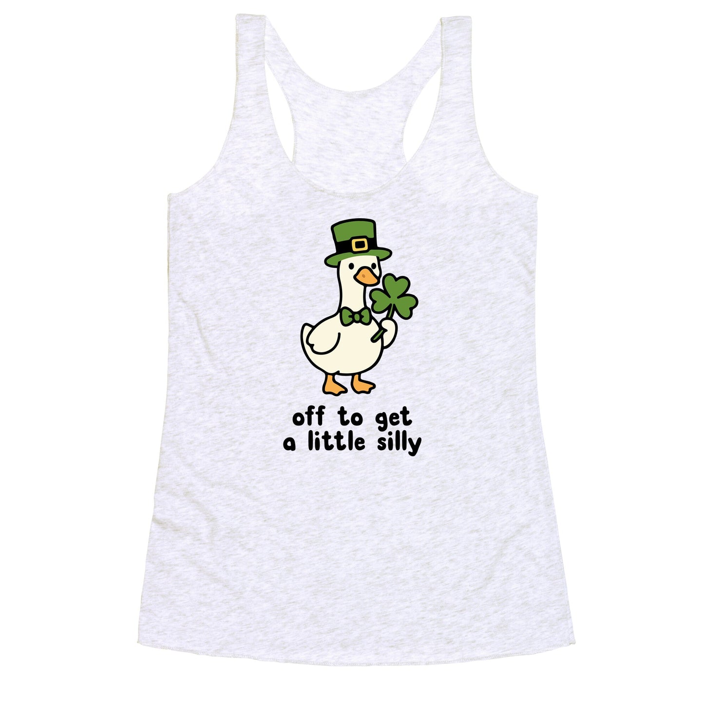 Saint Patricks Day Goose Racerback Tank