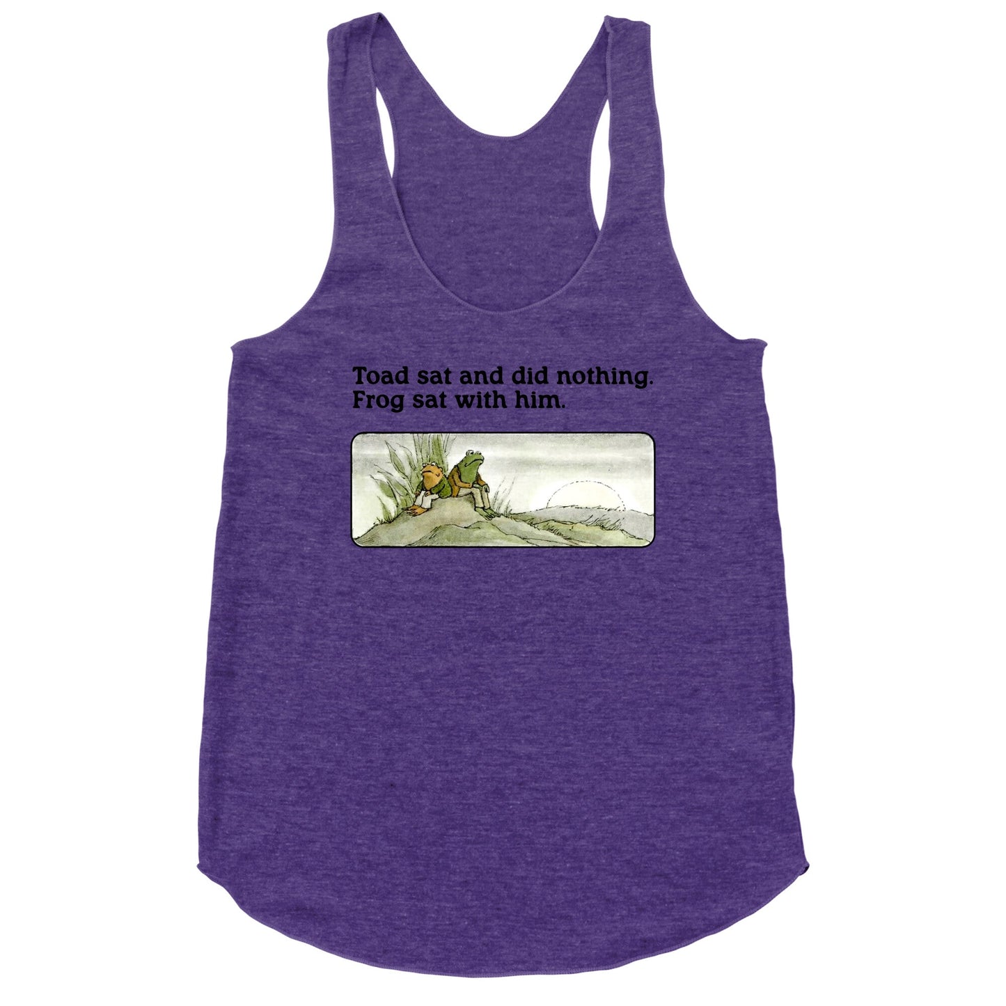Toad Sat And Did Nothing Racerback Tank