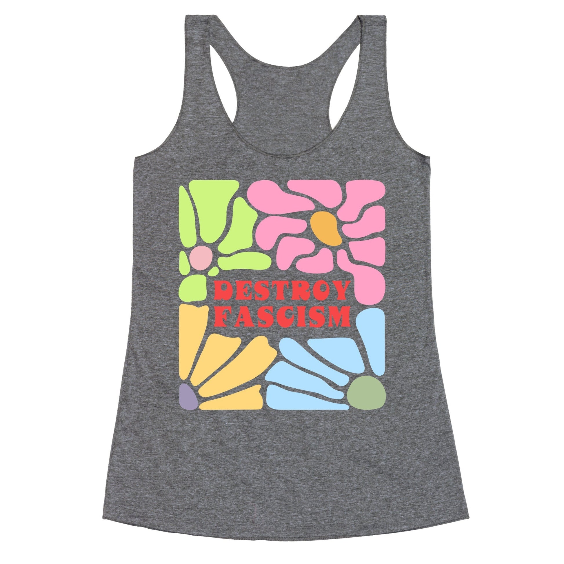 Destroy Fascism Racerback Tank