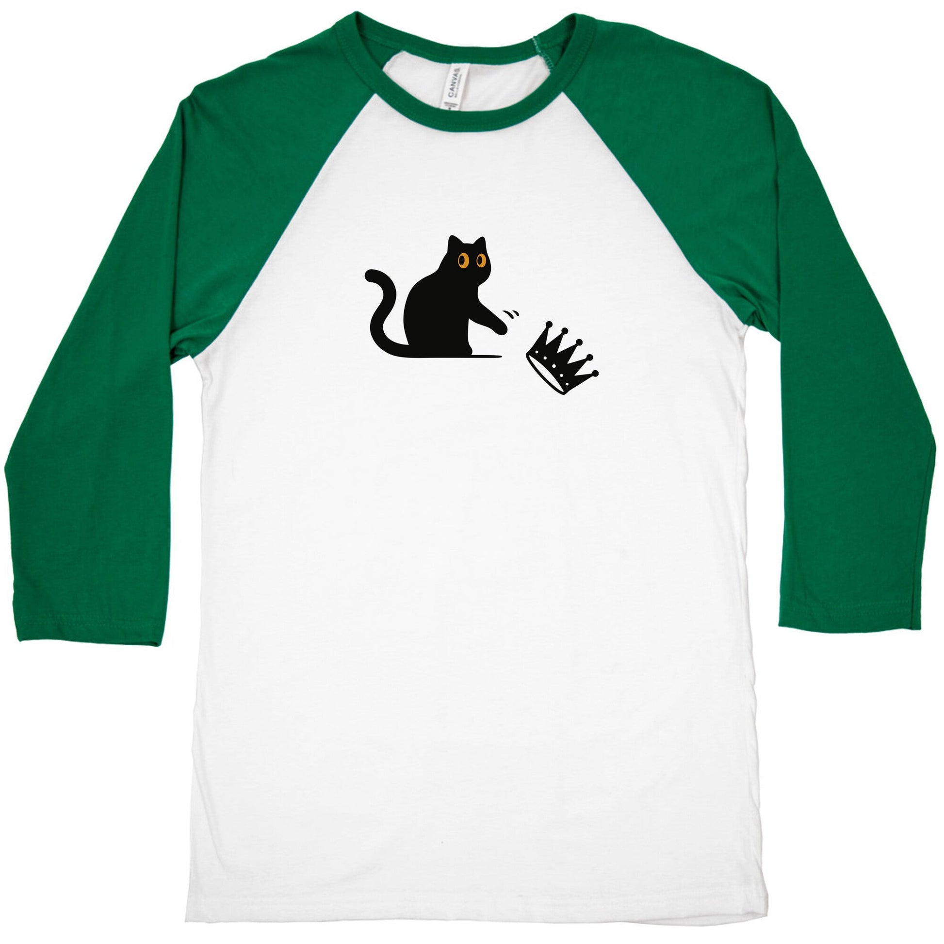 No Kings Cat Baseball Tee