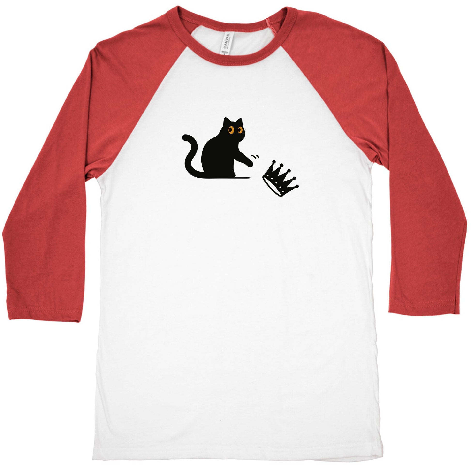 No Kings Cat Baseball Tee