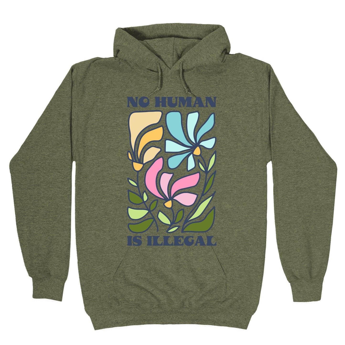 No Human Is Illegal Flowers Hoodie