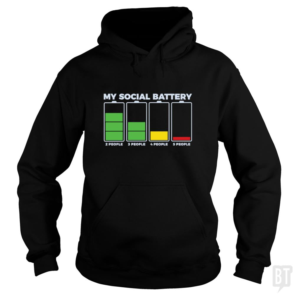 Introvert My Social Battery Hoodie