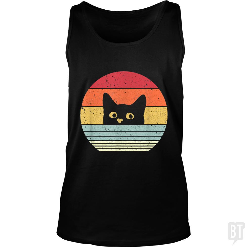 Cat Retro Style Tank Tops