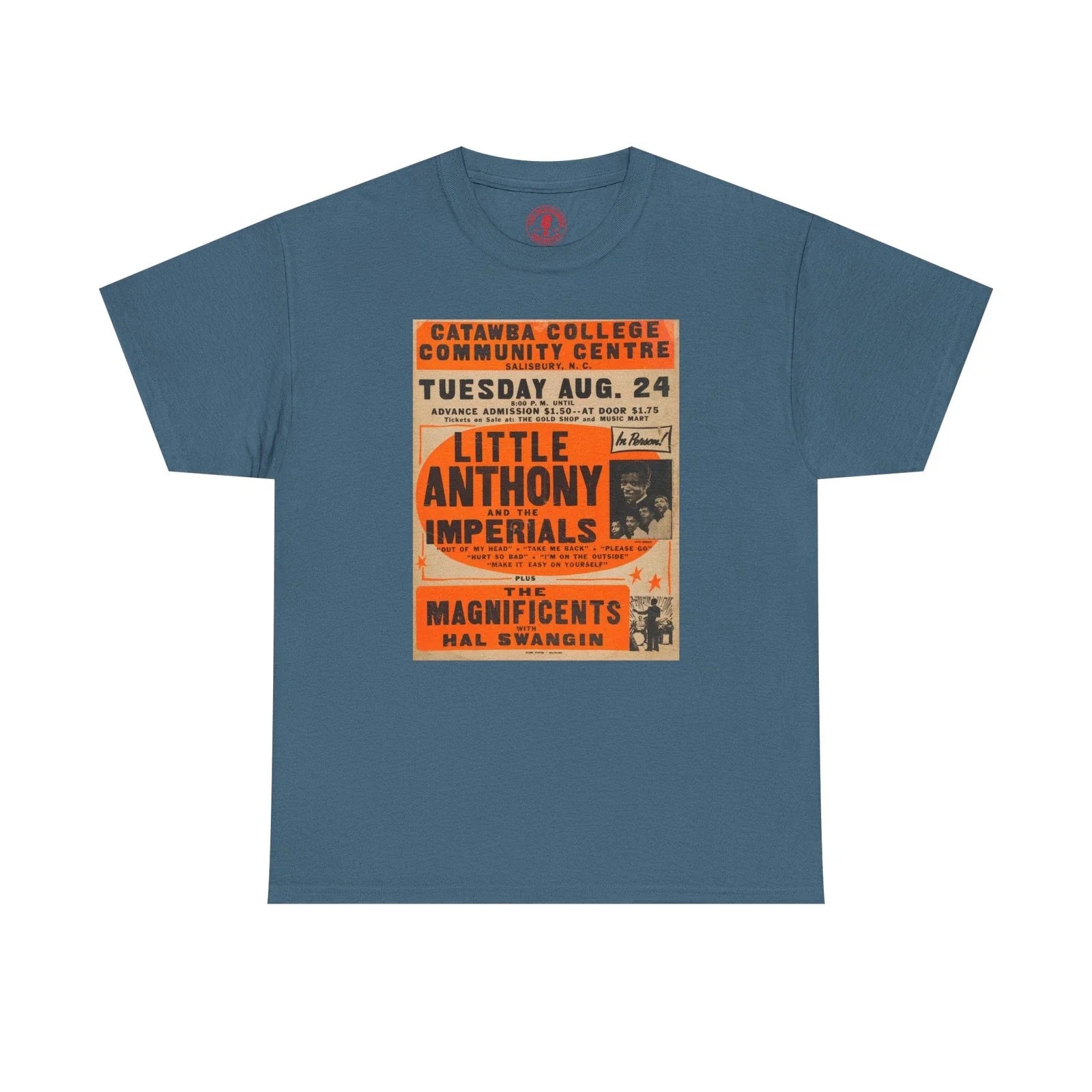 Vintage Retro Marquee Concert T Shirt Little Anthony Imperials Magnificents