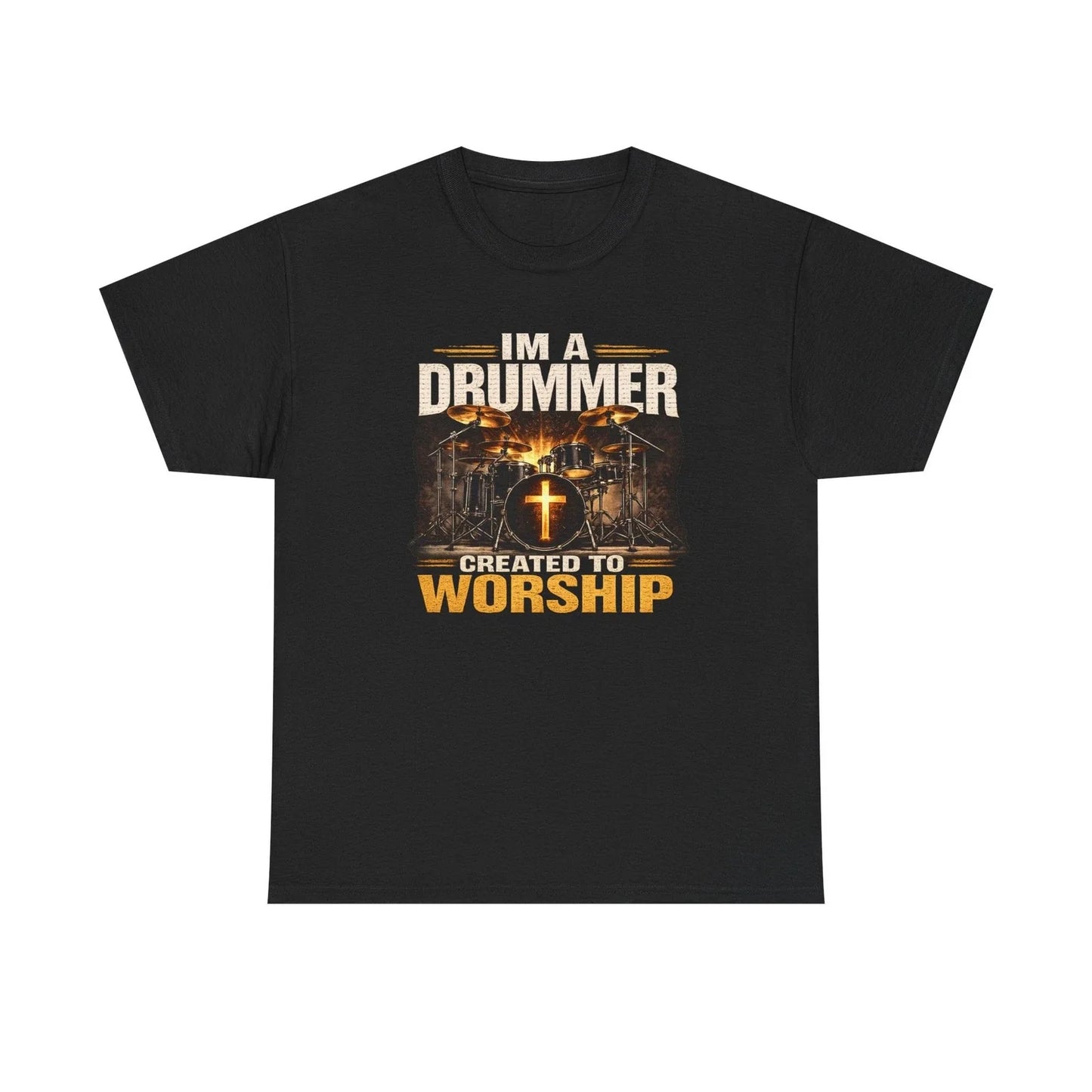 Christian Drummer T Shirt, Worship Drum Set, Drummer Gift, Jesus