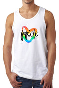 Pride Rainbow Heart Love Cotton Men's Tank Top Vest Sleeveless T-shirt Trendy Unisex T-shirt, Sweatshirt, Hoodie, Long Sleeve Tee