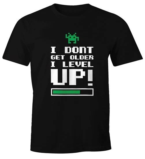 Men's T-Shirt I don't get older I level up Fun Shirt Moonworks® Unisex T-shirt, Sweatshirt, Hoodie, Long Sleeve Tee